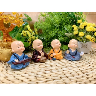 Bộ 4 tượng chú tiểu cầm kỳ thi họa ( Mẫu độc quyền - Mẫu Mới 2022 )