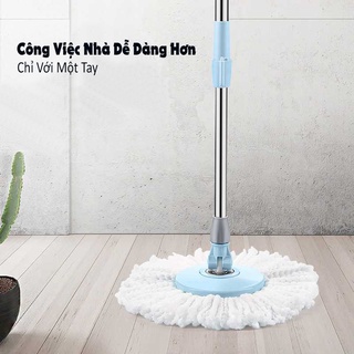 [HOẢ TỐC] Bộ Cây Lau Nhà Xoay 360 Độ Thông Minh MINMOP M20, Chổi Lau Nhà Tự Vắt Siêu Khô Lau Sạch Nhanh