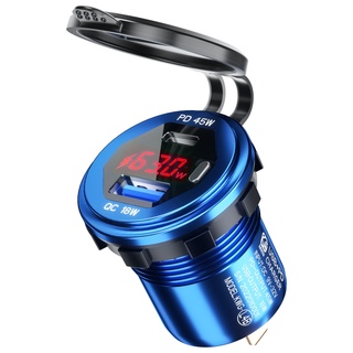 Củ Sạc Nhanh 45w type c pd + 18w qc3 0 usb Cho Xe bus / Xe Tải / Xe Hơi 12v-24v