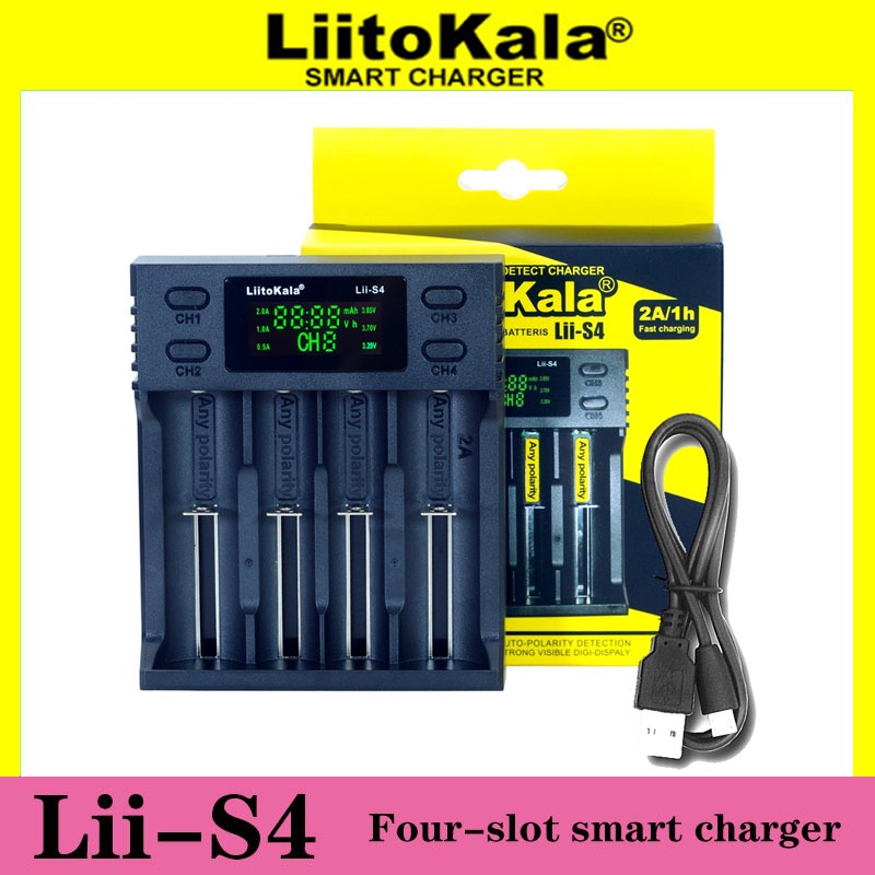 Liitokala Lii-S4 Lii-S2 Lii-S1 Sạc pin thông minh 18650 18350 18500 ...