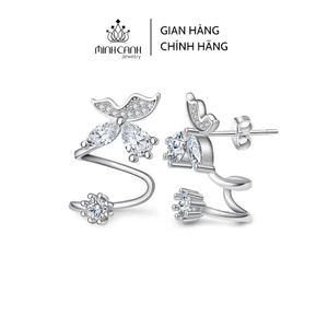 Bông Tai Bạc Nữ Hoa Cánh Bướm - Minh Canh Jewelry