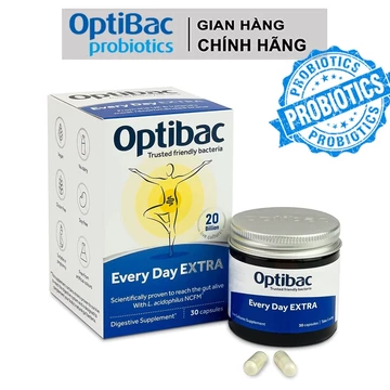 Men vi sinh Optibac Every day Extra 20 tỉ/ Men vi sinh Optibac Everyday 5 tỉ hỗ trợ tăng đề kháng đường ruột
