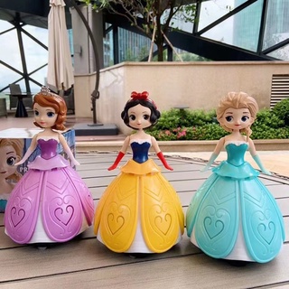 Đèn Lồng Xoay Có Nhạc Hình Công Chúa Elsa Dùng Trang Trí Bánh Kem Béđồ chơi trẻ em