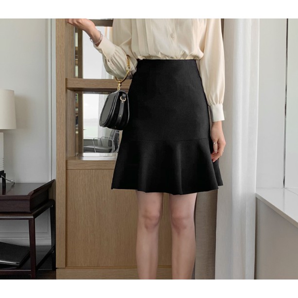 🌱Nhiều size (S-5xl)🌱 Chân váy đuôi cá lưng cao màu đen vải đẹp|| Chân váy công sở thanh lịch có bigsize