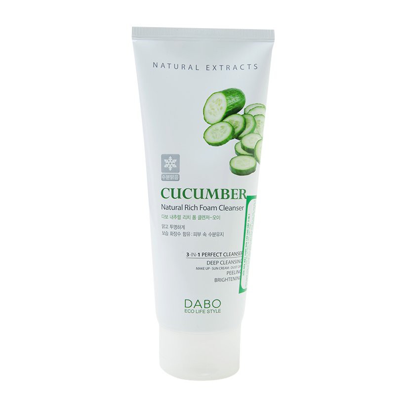 Ảnh Sữa rửa mặt cao cấp tinh chất Dưa Leo 3 in 1 Cucumber Natural Rich Foam Cleanser 180ml 3