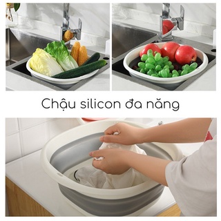 Thau Gấp Gọn, Chậu Xếp Gọn Silicon Mang Đi Du Lịch Thau Rửa Mặt, Rau Củ Tiện Lợi Đa Năng 88331 Mienphivanchuyen199k