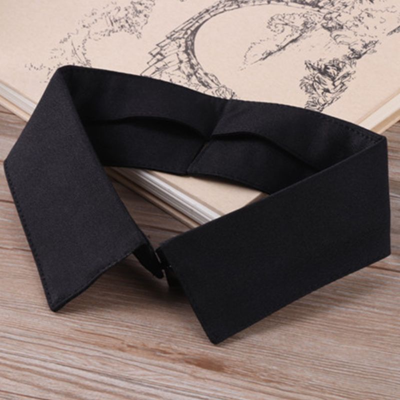 Jenniferab Cổ Giả Ve Áo Giả Có Thể Tháo Rời Áo Mini Dickey Đen Trắng Nút Choker Vòng Cổ Nửa Áo Sơ Mi Cho Wome