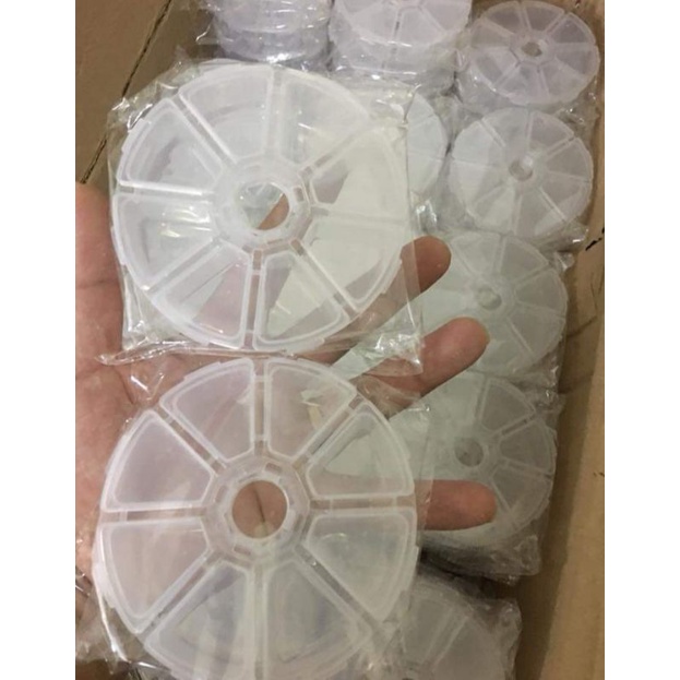 hộp 8 ngăn đựng mi fan, đá nail,....