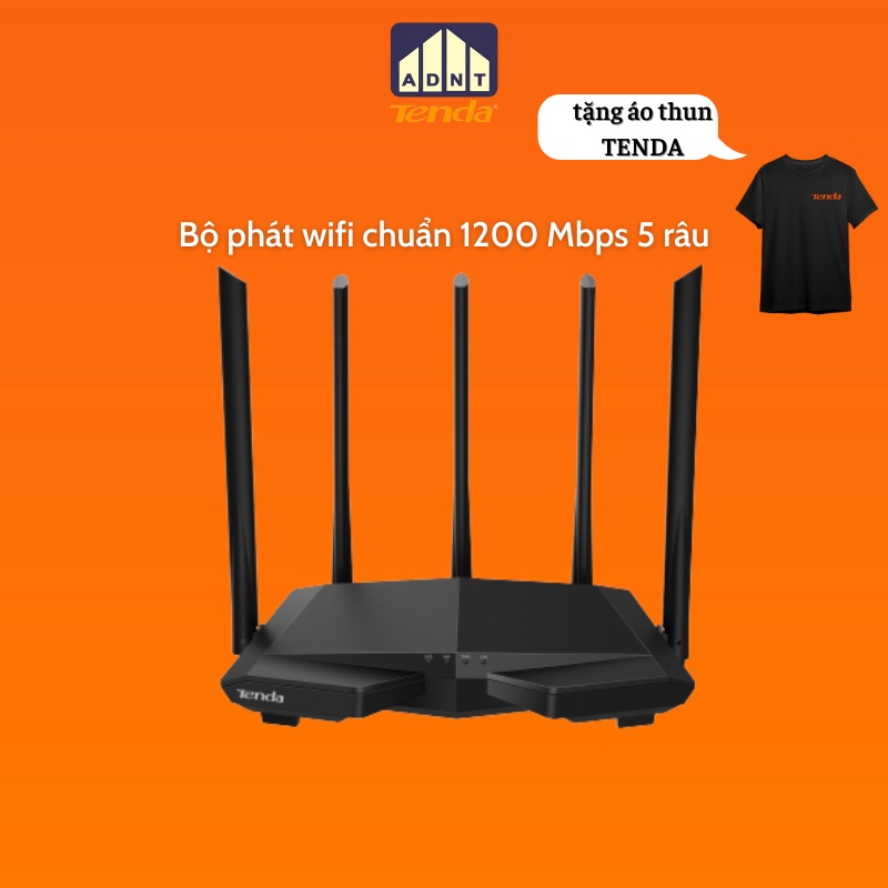 Bộ phát wifi chuẩn 1200 Mbps 5 râu băng tần kép Wireless Router AC7 ...