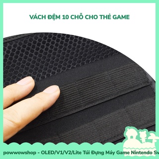 [Sẵn VN - Hỏa Tốc] Oled/V1/V2/Lite Túi Vải Eva Đựng Máy Game Nintendo Switch Phong Cách Đơn Giản Trắng Viền Màu