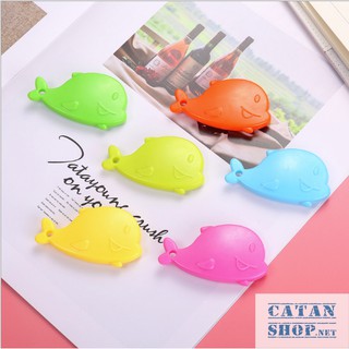 Set 5 Dao Rọc Giấy Hình Cá Heo Nhiều Màu Dễ Thương, Dao Mini Tiện Ích Sắc Bén Có Móc Treo Khóa