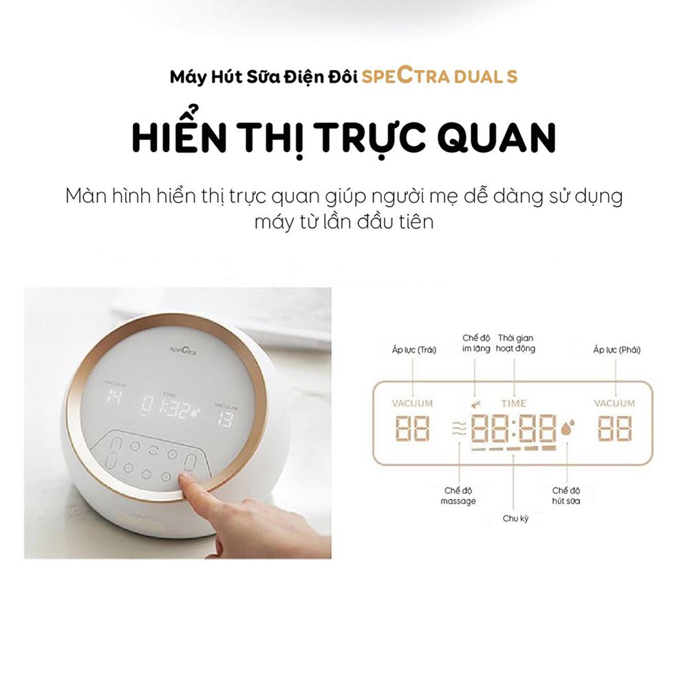 Máy Hút Sữa Spectra Dual S Cao Cấp BH 24th