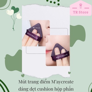 Mút trang điểm M’aycreate dáng dẹt cushion hộp phấn