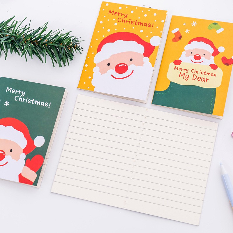 📒 COMBO 3 SỔ VỞ CẦM TAY MINI NOEL DỄ THƯƠNG – 20 TRANG 🎄🎁