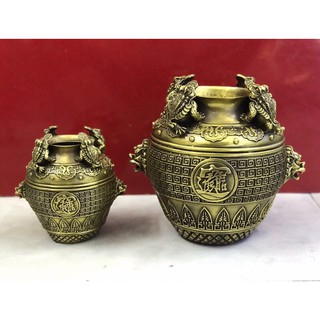 Hũ Cóc Vàng Tài Lộc  Loại Đẹp Vật phẩm phong thủy bằng đồng