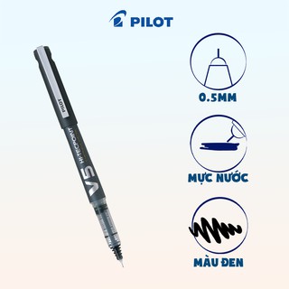 Bút mực nước Pilot Hi-Techpoint V5 Cartridge System mực Xanh, đỏ, đen BXC-V5-L-BGD -– Thay Ống Mực, Viết Êm, Nét 0.5mm