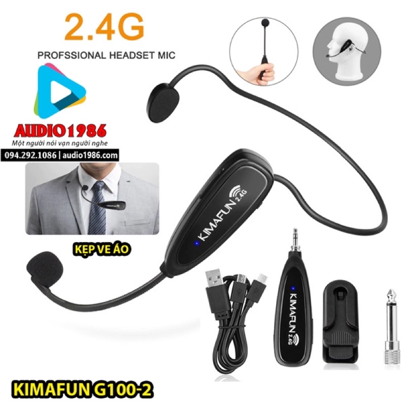 Micro không dây Kimafun G100-2 wireless 2.4G được thiết kế phù hợp để ...