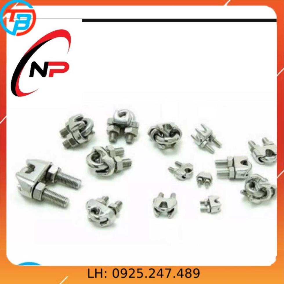 Bộ Ốc Siết Cáp INOX 304 Combo 5 cái.Gồm đủ các size 2mm 3mm 4mm 5mm 6mm ...