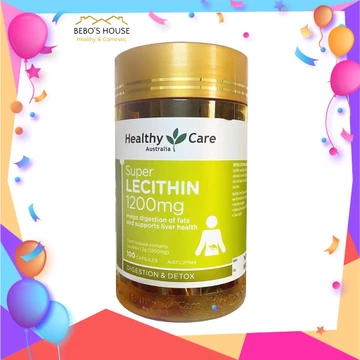 Mầm đậu nành Healthy Care Super Lecithin đẹp da, đào thải độc tố gan, cân bằng nội tiết tố nội địa Úc