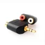 Charmantcc1 Di Động Mạ Vàng 3 5 Mm Stereo Cắm Sang 2RCA Đỏ + Trắng Nữ Kết Nối Adapter Cho Tivi Điện Thoại Notebook Bàn Làm Việc