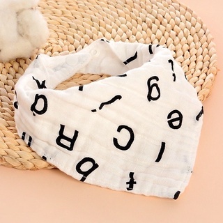 Yếm Nhăn Tam Giác Bấm Cúc Mẫu Mới 4 Lớp Cao Cấp Cho Bé | Minizon Kids