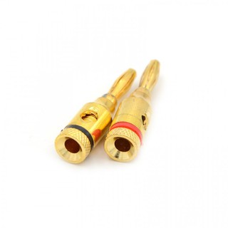 2 Giắc Cắm Bắp Chuối Mạ Vàng Cho Loa - Jack Loa Bắp Chuối Mạ Vàng Cao Cấp