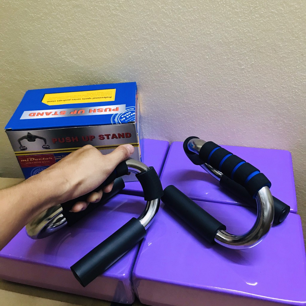 Ảnh Dụng Cụ Chống Đẩy Cầm Tay – Dụng Cụ Hít Đất Thép Cứng Cầm Tay Cao Cấp Hãng Amalife – mi01 (Đường Kính Khung 22MM) 1