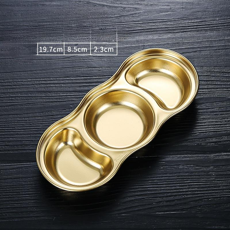 Khay INOX Nhiều Ngăn , Đĩa Nước Chấm Đựng Gia Vị 3, 4 Ngăn Chén Inox Mạ Nhỏ Để Dụng Cụ Y Tế 3006
