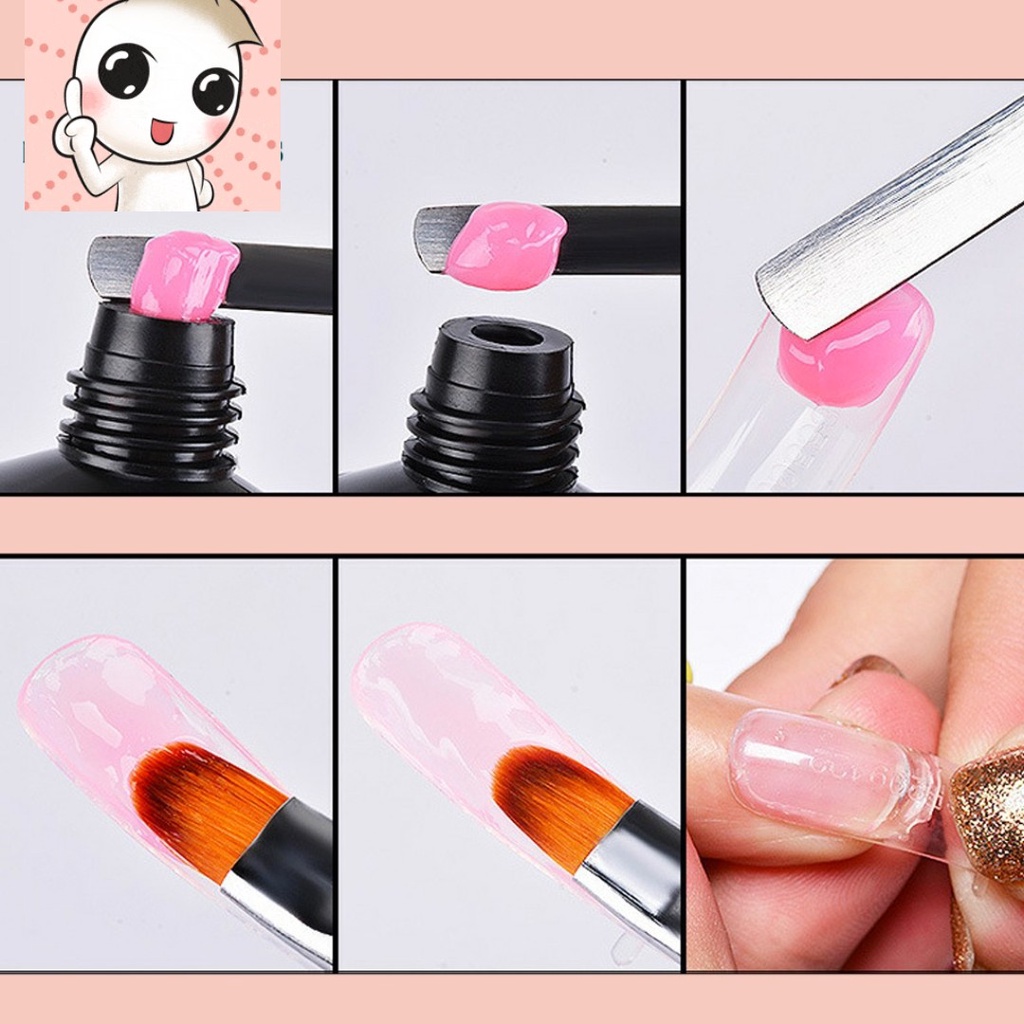 [Cọ cao cấp] Cọ đắp gel 2 đầu - cọ đắp gel gôm chuyên dụng cho dân làm móng