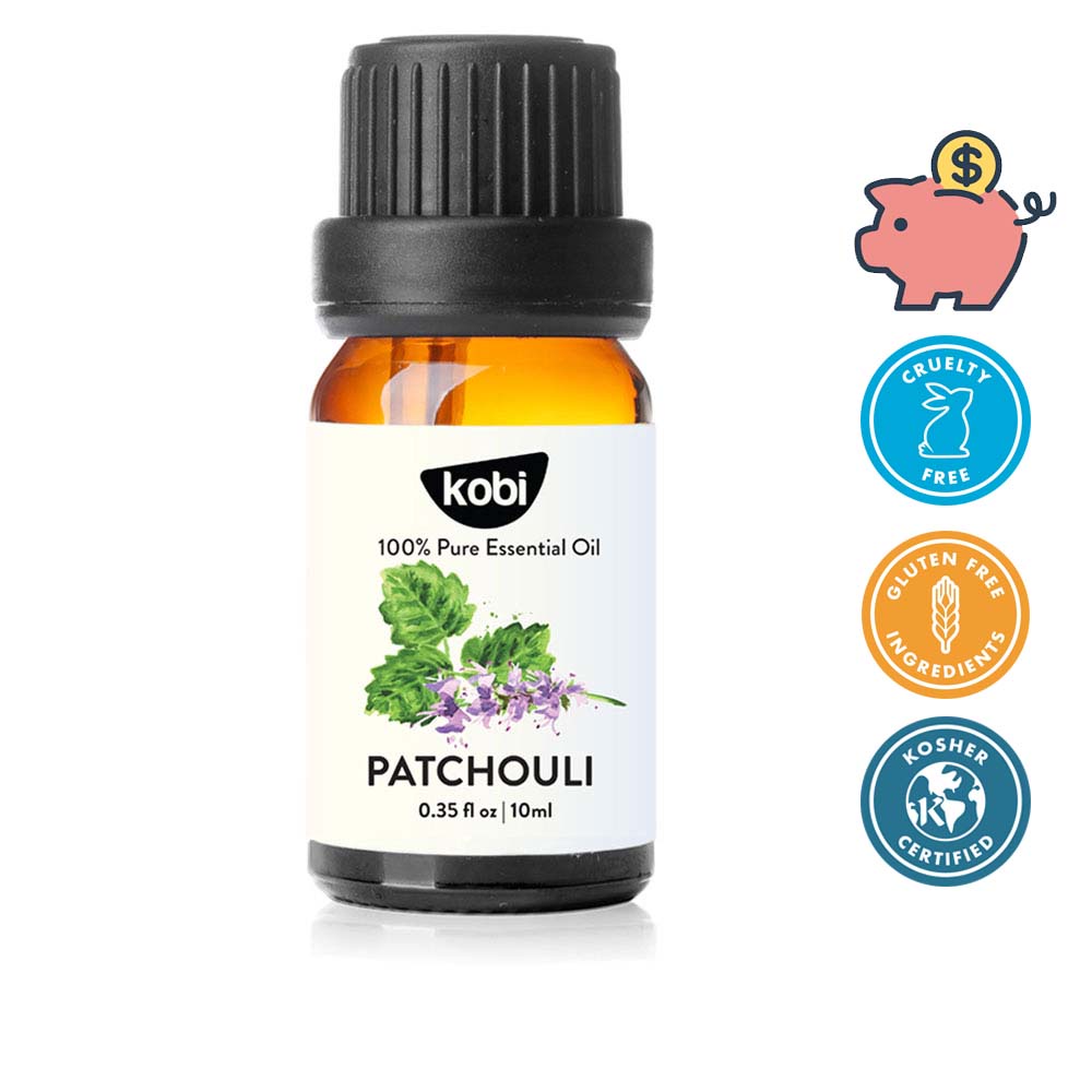 Tinh dầu Hoắc Hương Kobi Patchouli essential oil giúp thư giãn, thanh lọc không khí hiệu quả - 10ml