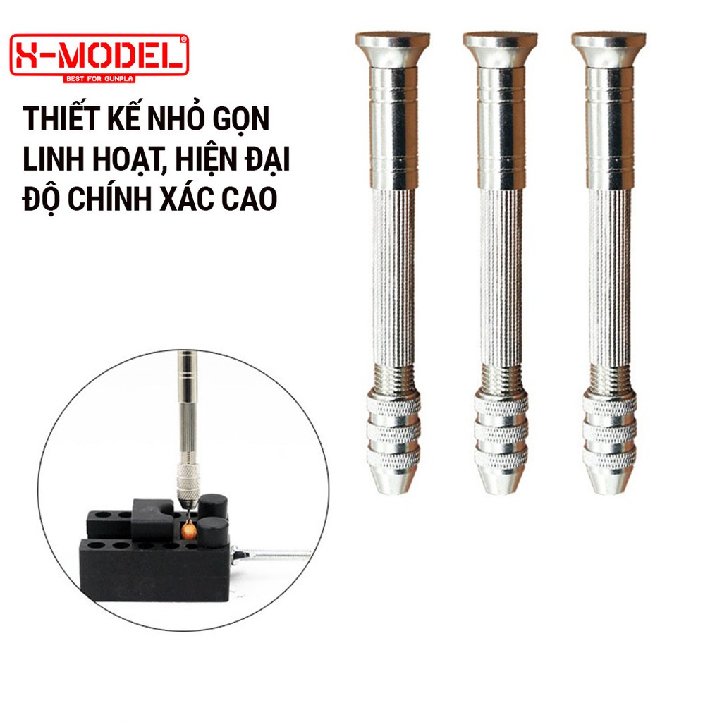 Ảnh Bộ khoan tay và bộ 10 đầu khoan chuyên dụng mô hình hỗ trợ khoan demo hoặc gắn metal Part X- MODEL 3