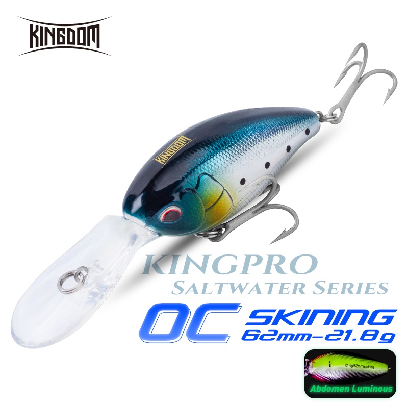 Ảnh Mồi câu cá nhân tạo Kingdom 62mm 21.8g thiết kế chuyên dụng 1