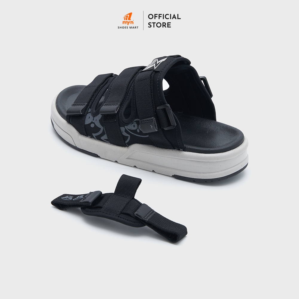 Mô tả Giày Sandal ZX Unisex Meta 3121 in Mascot Raccoon Black đế EVA Phylon 3.5cm chống trơn trượt - 5