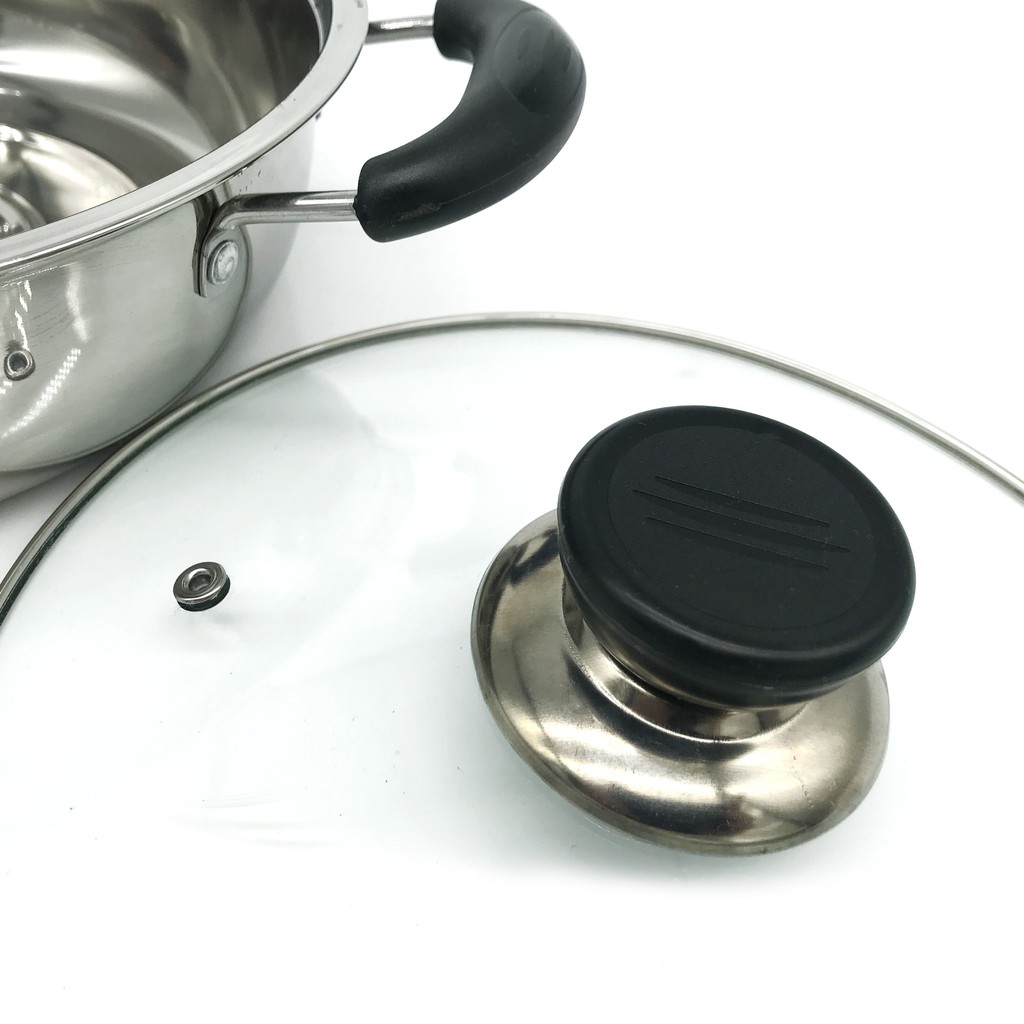Ảnh Nồi inox nấu lẩu quai nhựa chống nóng Hoàng Gia HG Mart Bảo hành 12 tháng 3