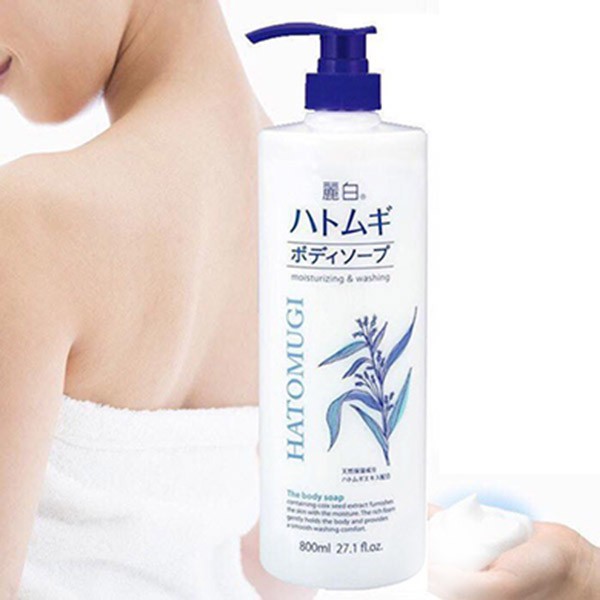 Ảnh Sữa Tắm Sáng Da, Giảm mụn, Trẻ Hóa Da Reihaku Hatomugi Moisturizing & Washing The Body Soap 800ml / 600ml 2
