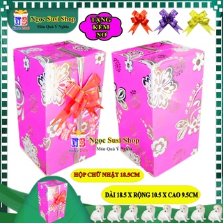 [LOẠI 1] HỘP QUÀ CHỮ NHẬT GIẤY KIẾNG SIZE NHỎ 18.5CM + TẶNG KÈM NƠ 1,8CM - HỘP GÓI QUÀ GIẤY KIẾNG SIÊU ĐẸP