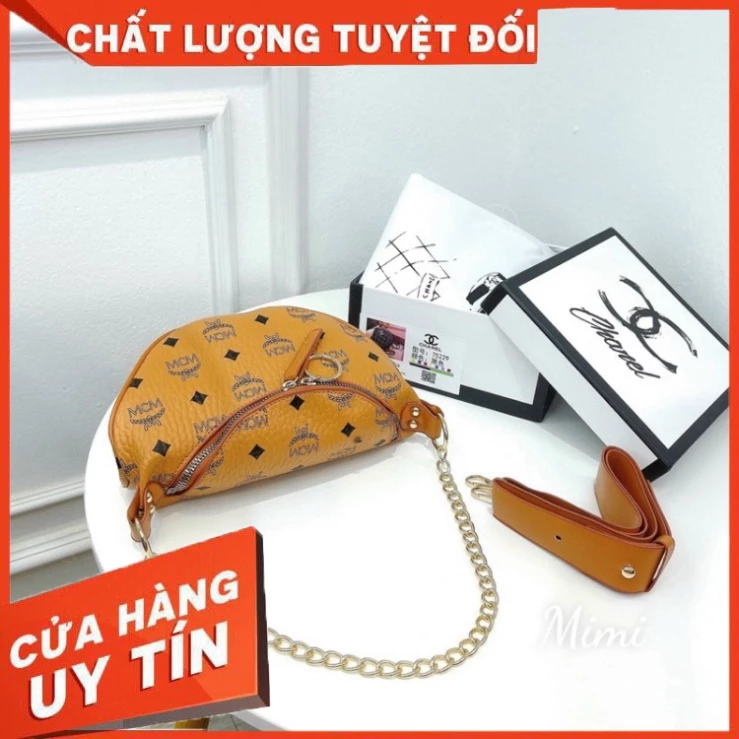 TÚI XÁCH- XIMOLY Túi Đeo chéo bao tử mc.m kèm dây xích