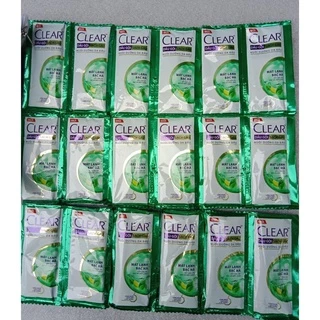30 Gói Dầu gội Clear mát lạnh bạc hà mát lạnh, đánh bay gàu ngay lần gội đầu tiên.