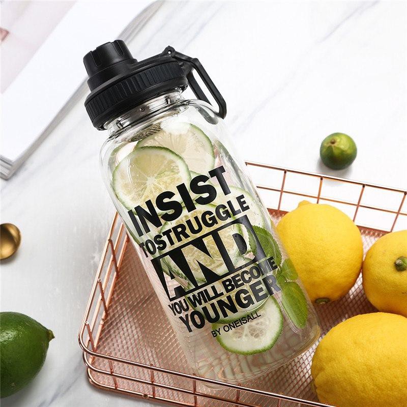 Bình đựng nước thể thao cao Borosilicate có bộ lọc trà Bộ phận giữ điện thoại ống hút Đồ uống-168-SPPL