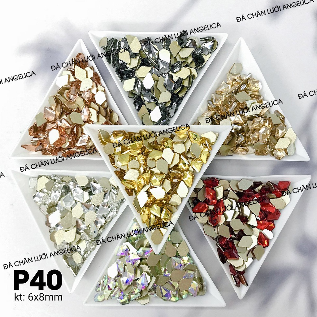 Túi 10 Viên Đá Nail Chân Bằng/Chân Vàng Trang Trí Móng ANGELICA P40