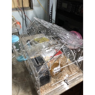 Lồng chuột hamster đầy đủ phụ kiện, 22x22x22cm, mê ka cao cấp, hàng chuẩn xịn