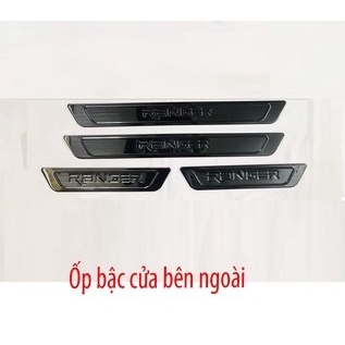 Ốp bậc cửa, nẹp bước chân trong, ngoài xe Ford Ranger 2014 - 2023 chất liệu titan cao cấp