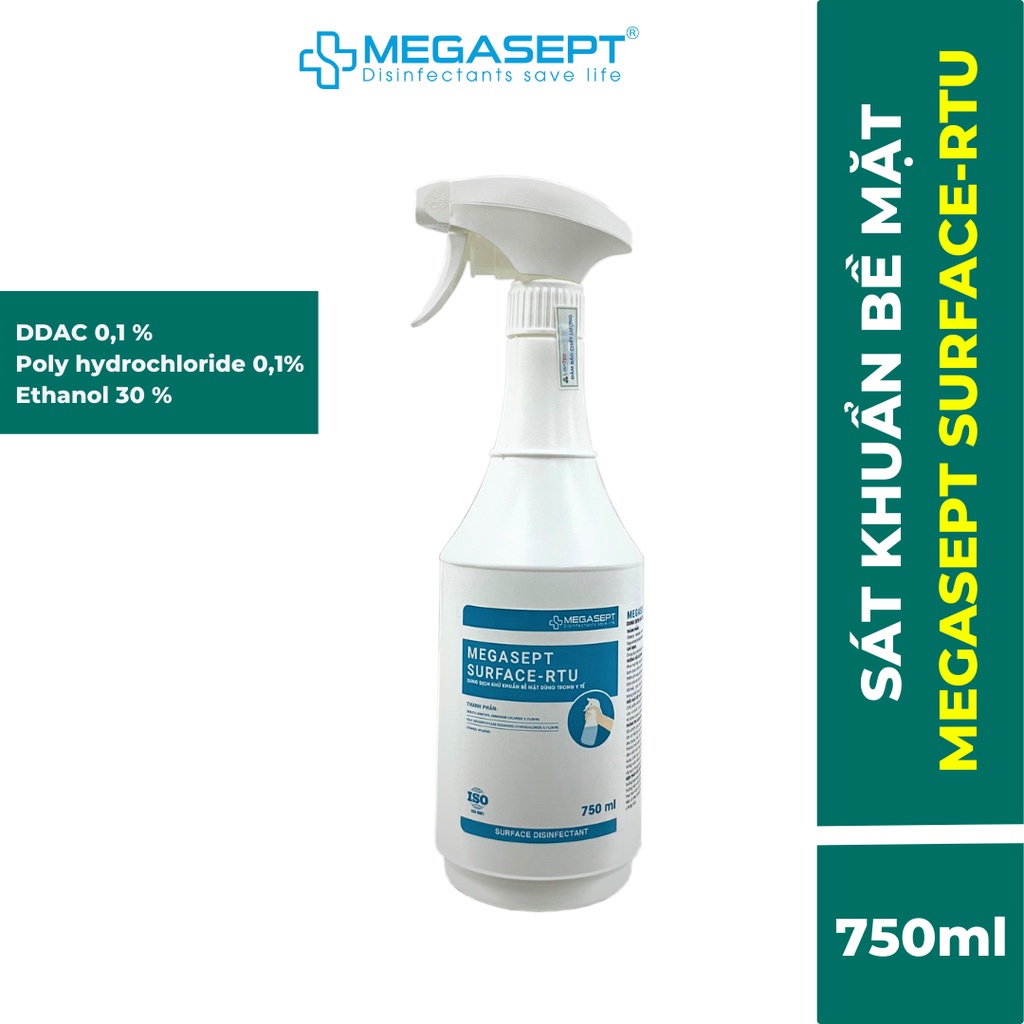 Mô tả Dung Dịch Xịt Bề Mặt MEGASEPT Surface-RTU Giúp Diệt Khuẩn Nhanh Chóng, Hiệu Quả Lọ 750ml - 1