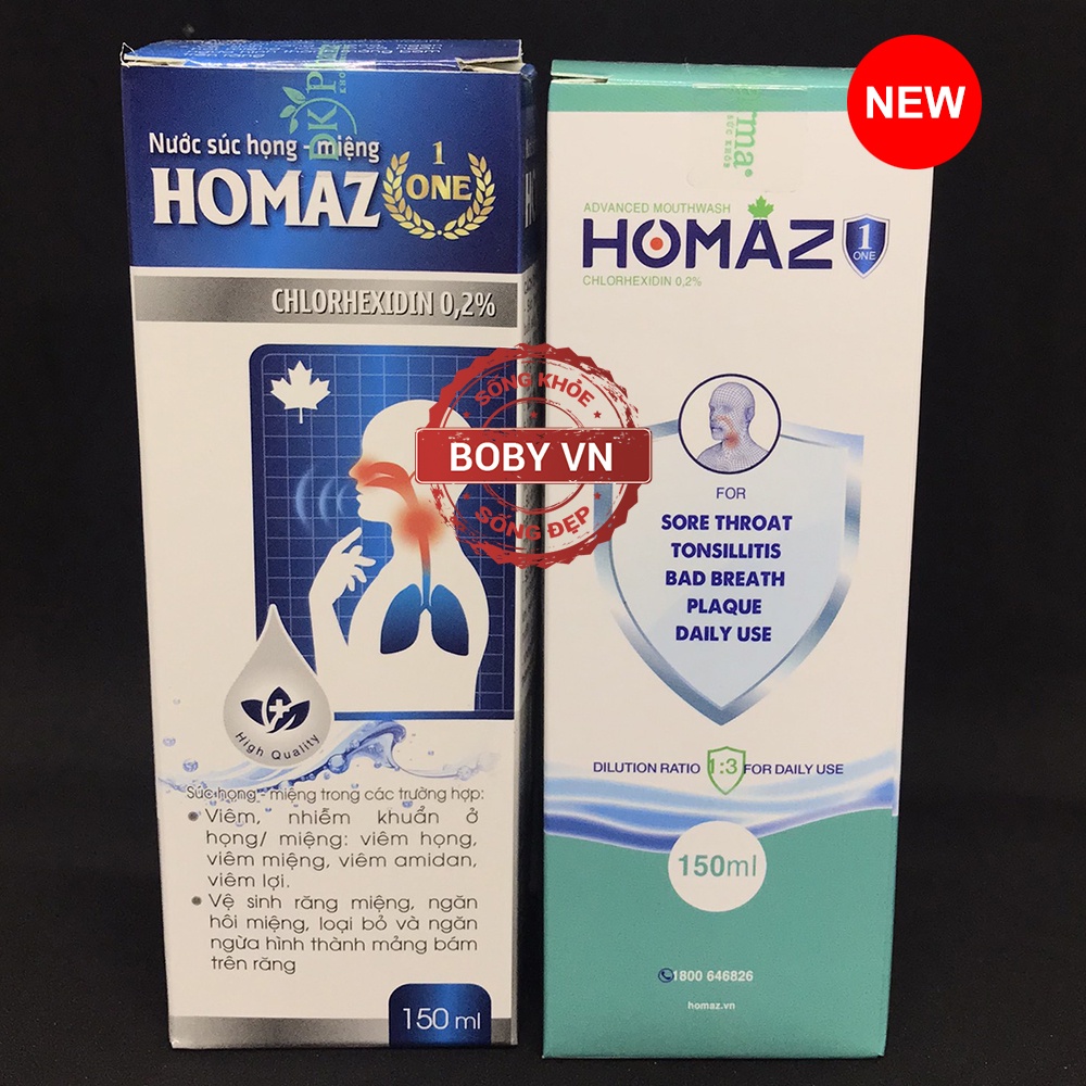 Nước súc họng - miệng Homaz - vệ sinh răng miệng, ngăn hôi miệng hỗ trợ ...