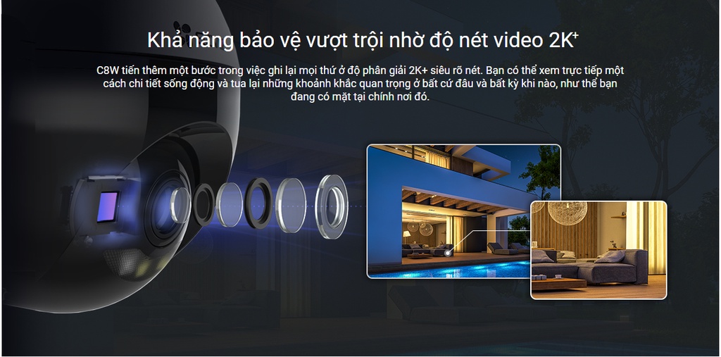 Mô tả Camera ip wifi ngoài trời ezviz c8w quad HD 2K 4MP tích hợp AI đàm thoại 2 chiều - 3