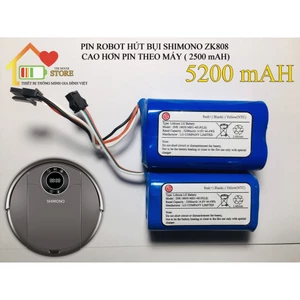 PIN ROBOT HÚT BỤI SHIMONO ZK808 NÂNG CẤP CHÍNH HÃNG LG BẢO HÀNH 9 THÁNG