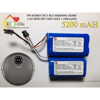 (DUNG LƯỢNG 5200 mAH) PIN  ROBOT HÚT BỤI SHIMONO ZK808  NÂNG CẤP CHÍNH HÃNG LG BẢO HÀNH 9 THÁNG
