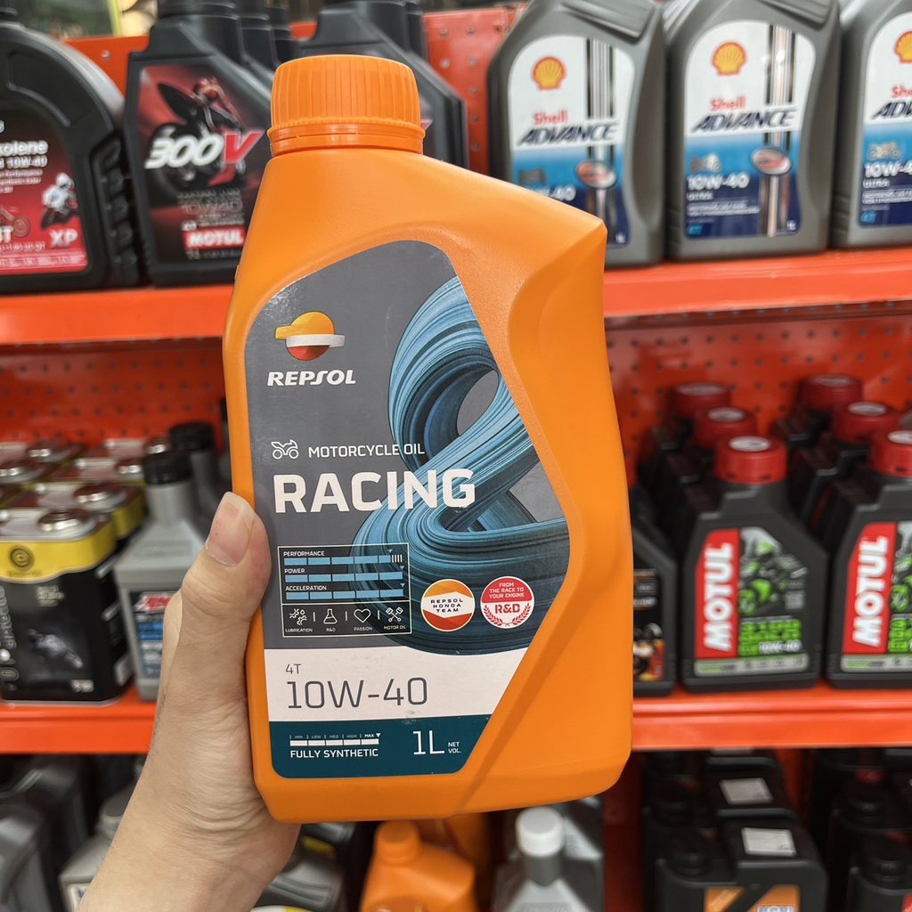 Nhớt Tổng Hợp Repsol Racing 10W40 Cho Xe Số, Côn Tay, Moto PKL