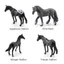 CATIYAHA Đồ chơi động vật Pony mô phỏng bánh Topper