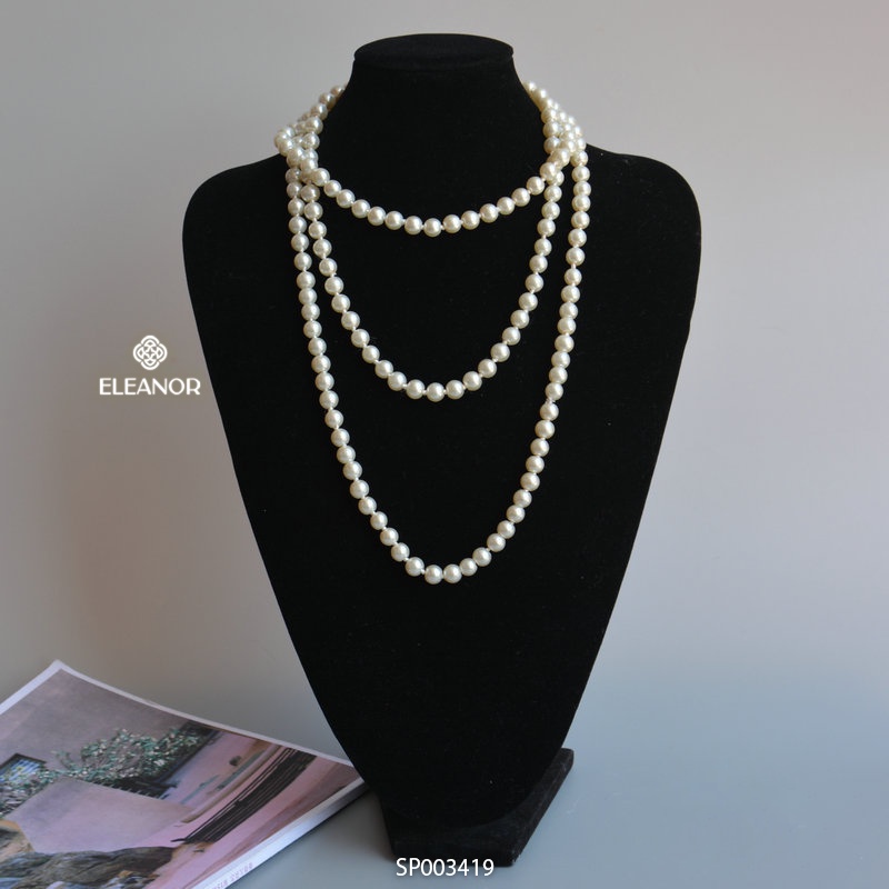 Dây chuyền nữ layer ngọc trai nhân tạo Eleanor Accessories phụ kiện trang sức vòng cổ 3419